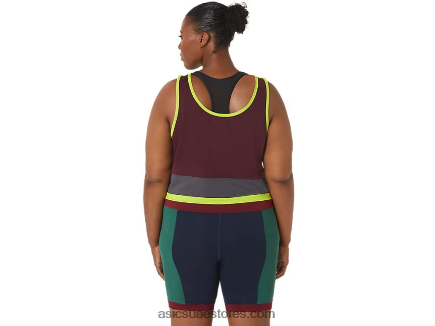 Asics كستنائي / رمادي ستيل المرأة الدبابة القوية الجديدة المعاد توجيهها 2N24DJ3367