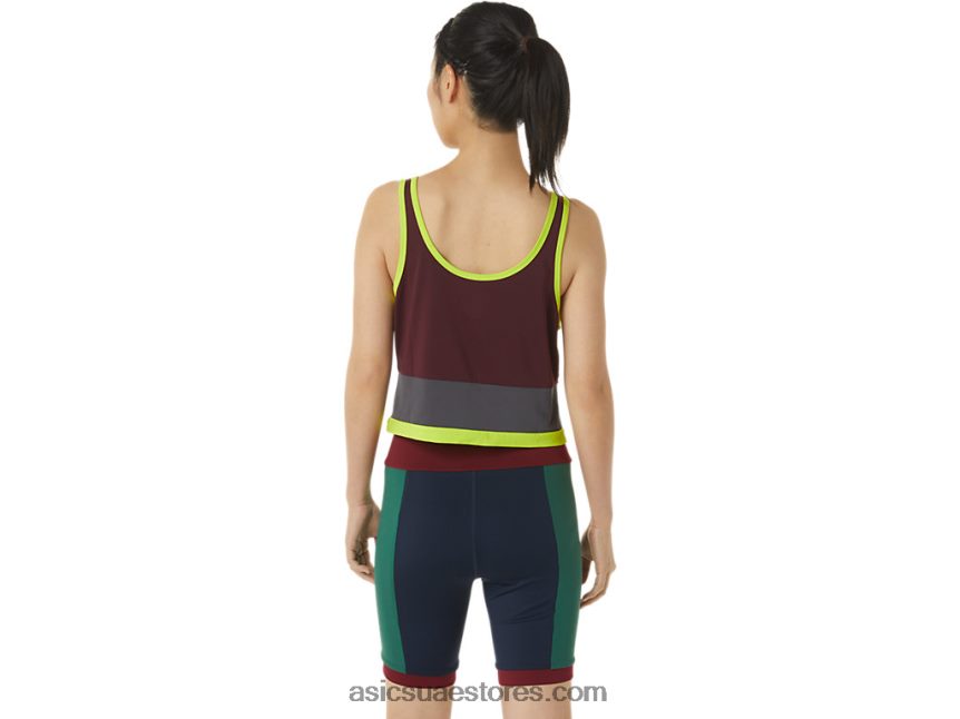 Asics كستنائي / رمادي ستيل المرأة الدبابة القوية الجديدة المعاد توجيهها 2N24DJ3367