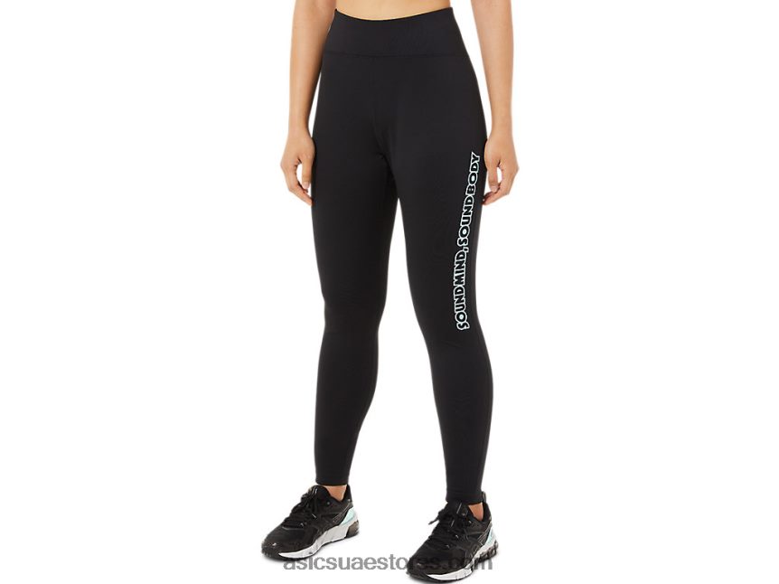 Asics أسود الأداء رسم شعار نسائي ضيق 2N24DJ3384