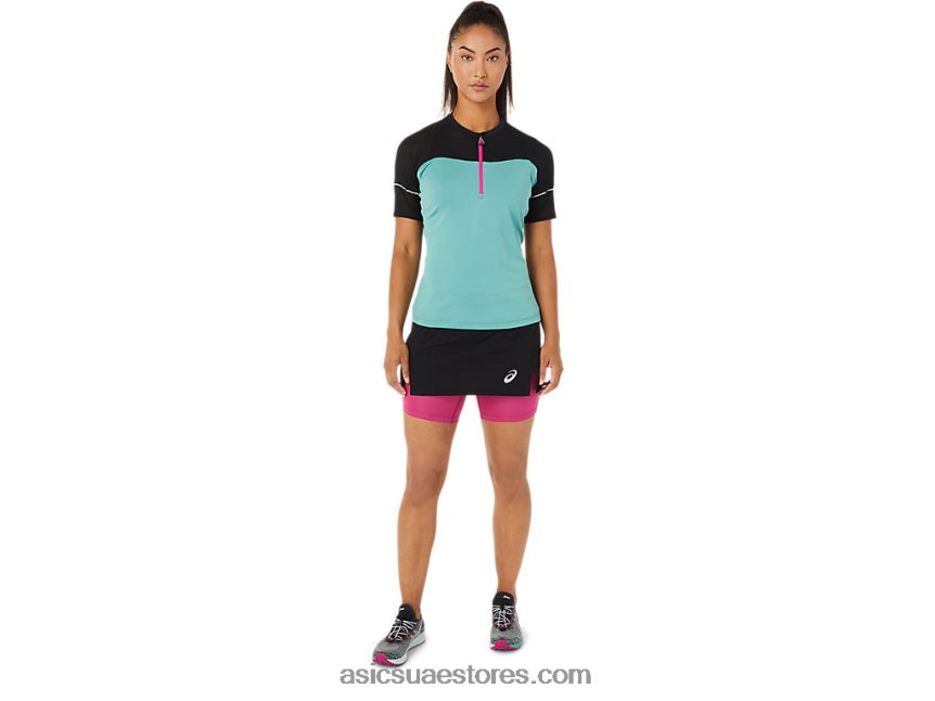 Asics حكيم / أداء أسود أعلى فوجيتريل المرأة 2N24DJ3401