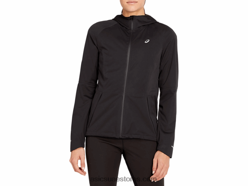 Asics أسود الأداء سترة تسريع الشتاء النسائية 2N24DJ3419