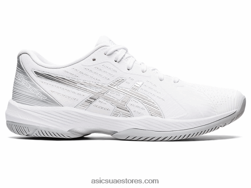 Asics أبيض / فضي نقي حل سريع وما يليها 2N24DJ3432