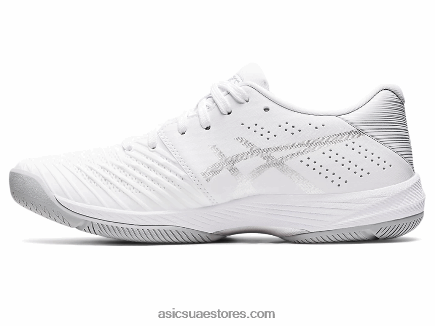 Asics أبيض / فضي نقي حل سريع وما يليها 2N24DJ3432