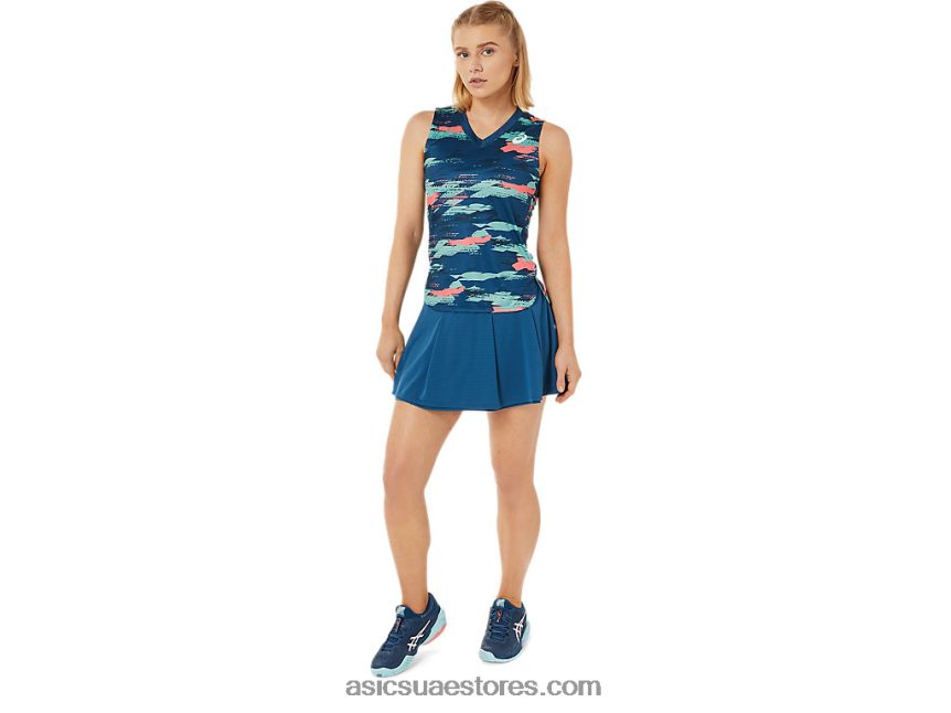 Asics النيلي الفاتح دبابة الرسم مباراة نسائية 2N24DJ3476