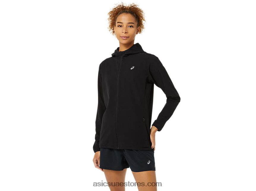 Asics أسود الأداء سترة نسائية جاهزة 2N24DJ3492