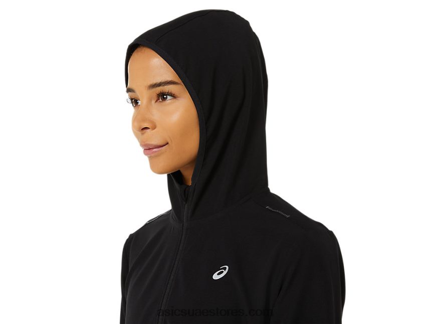 Asics أسود الأداء سترة نسائية جاهزة 2N24DJ3492