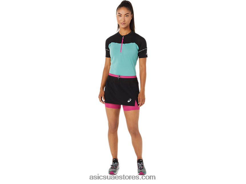 Asics أداء أسود / فوشيا أحمر سكور فوجيتريل للسيدات 2N24DJ3507