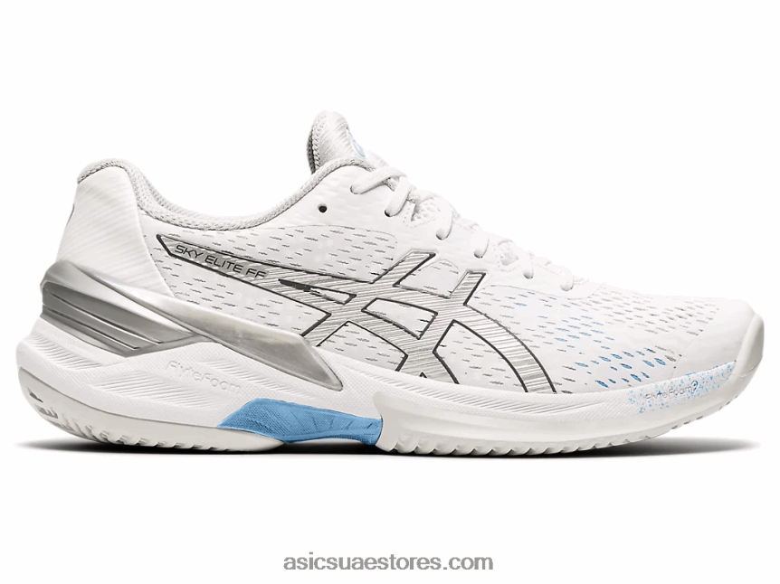 Asics أبيض / فضي نقي سماء النخبة وما يليها 2N24DJ3531