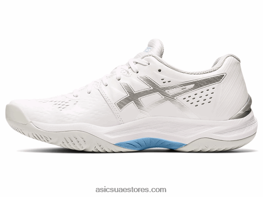 Asics أبيض / فضي نقي سماء النخبة وما يليها 2N24DJ3531