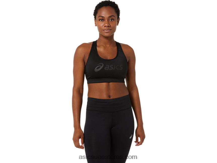 Asics أسود الأداء حمالة صدر نسائية مبطنة 2N24DJ3565