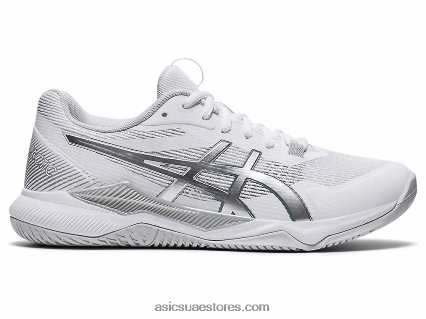 Asics أبيض / فضي نقي تكتيك هلام 2N24DJ3567