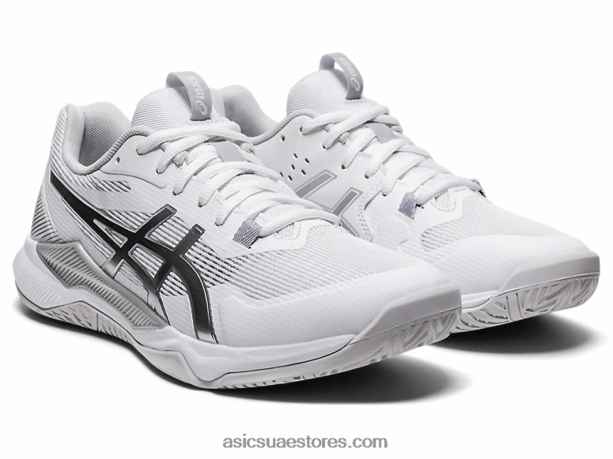 Asics أبيض / فضي نقي تكتيك هلام 2N24DJ3567