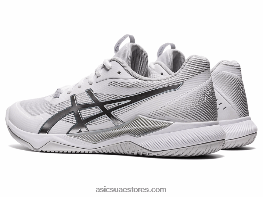 Asics أبيض / فضي نقي تكتيك هلام 2N24DJ3567