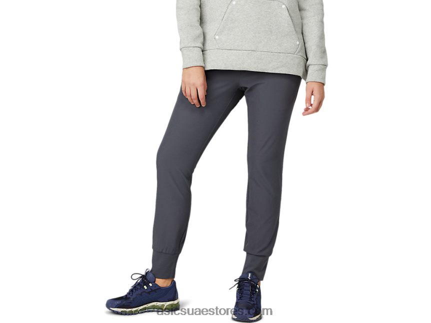 Asics رمادي الناقل بانت المرأة مدبب تمتد 2N24DJ3640