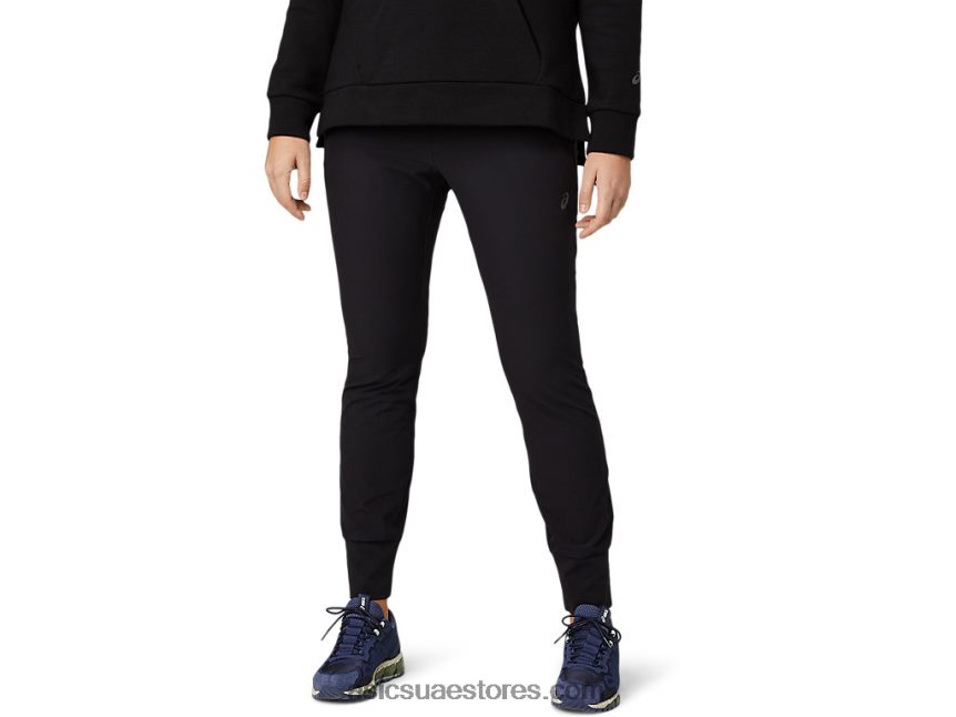 Asics أسود الأداء بانت المرأة مدبب تمتد 2N24DJ3642
