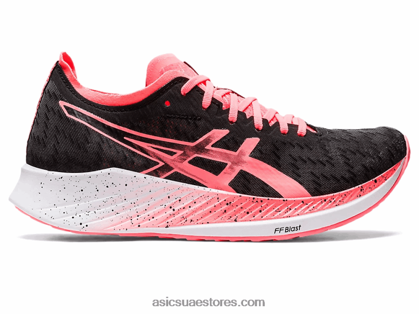 Asics أسود / مرجان مشتعل السرعة السحرية 2N24DJ3649