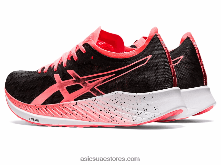 Asics أسود / مرجان مشتعل السرعة السحرية 2N24DJ3649