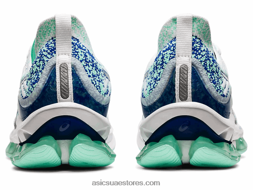 Asics أبيض / فضي نقي انفجار جل كينسي 2N24DJ3679