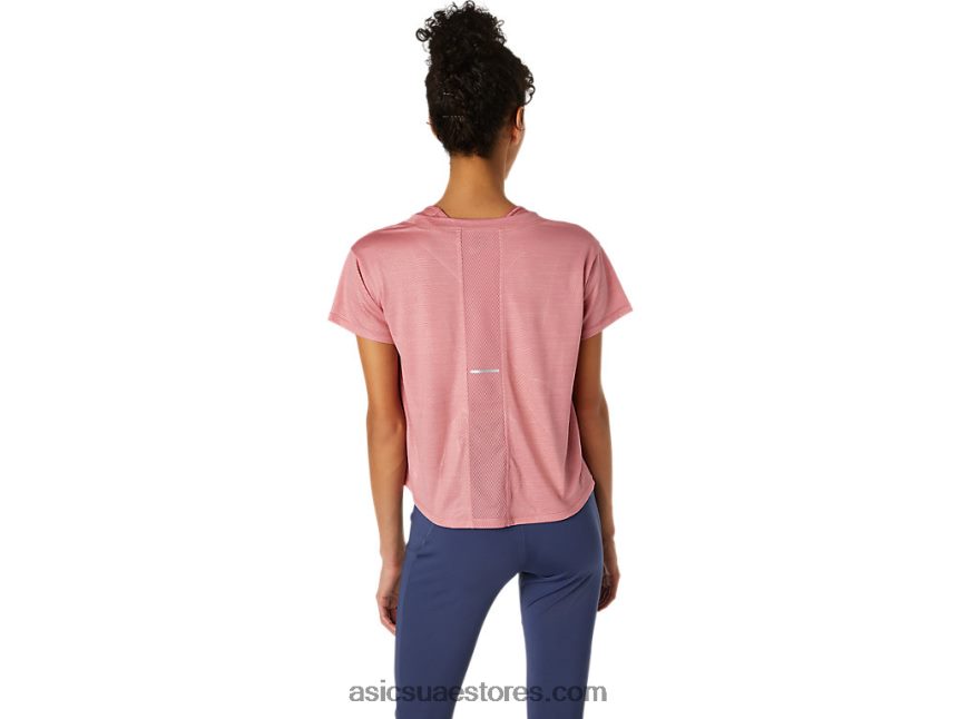 Asics ارتفع سموكي نجار المرأة قصيرة الأكمام الأعلى 2N24DJ3696