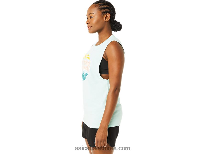 Asics هيذر الجليد الطازج خزان العضلات الجبلية للمرأة 2N24DJ3713