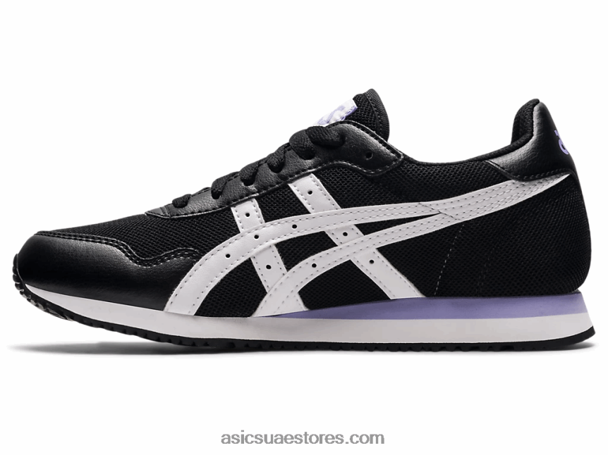 Asics أسود / أبيض عداء النمر 2N24DJ3734