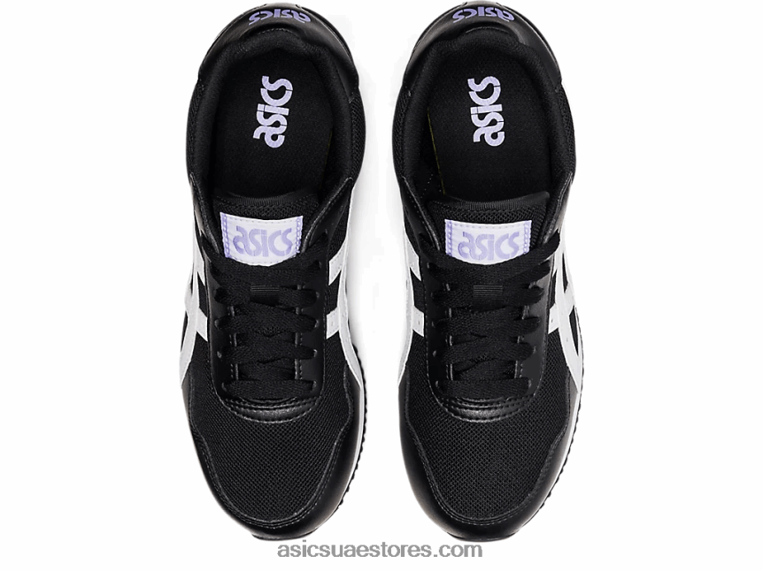 Asics أسود / أبيض عداء النمر 2N24DJ3734