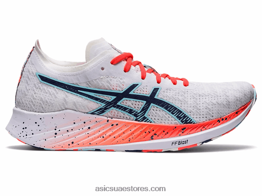 Asics أبيض / رعد أزرق السرعة السحرية 2N24DJ3741
