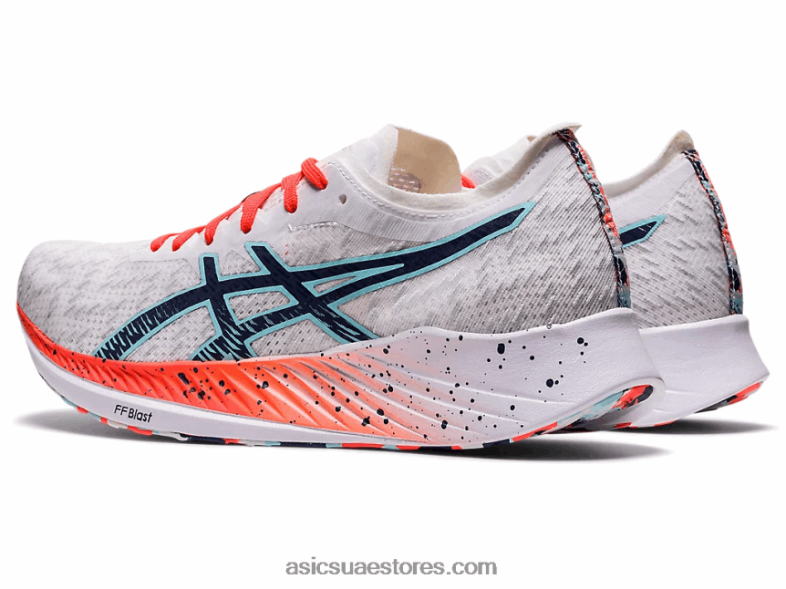 Asics أبيض / رعد أزرق السرعة السحرية 2N24DJ3741