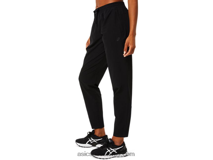 Asics أسود الأداء بانت المرأة المنسوجة تفتق 2N24DJ3769