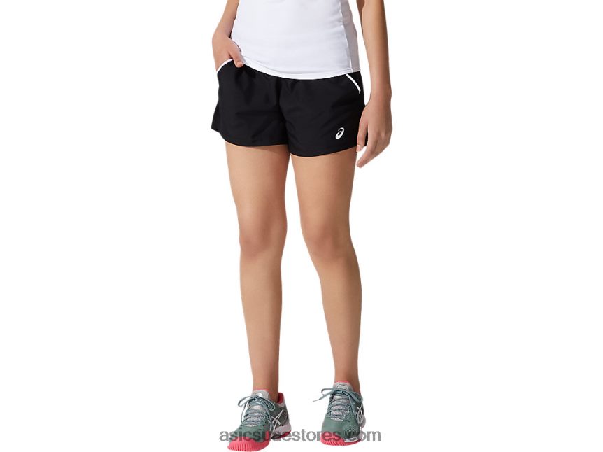 Asics أسود الأداء محكمة المرأة قصيرة 2N24DJ3809