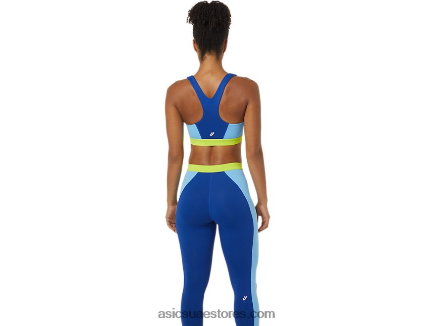 Asics أزرق / سماء قطبية / أبو بريص أخضر المرأة الجديدة حمالة الصدر المعاد توظيفها قوية 2N24DJ3842