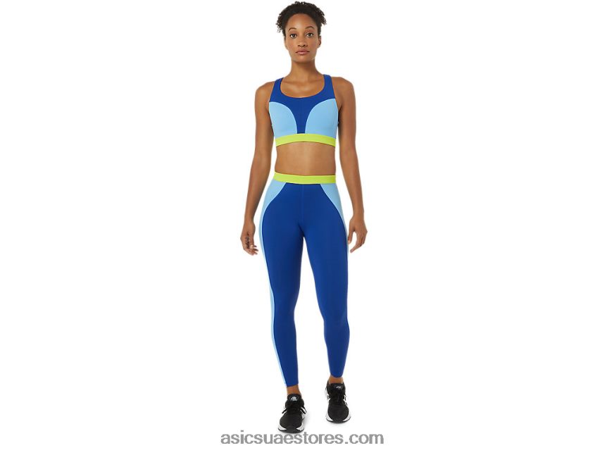 Asics أزرق / سماء قطبية / أبو بريص أخضر المرأة الجديدة حمالة الصدر المعاد توظيفها قوية 2N24DJ3842