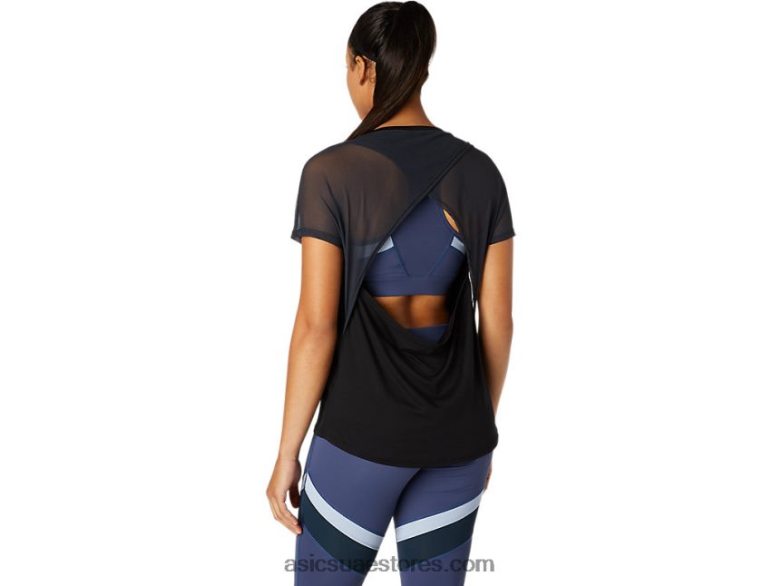 Asics أسود الأداء أعلى المرأة 2N24DJ3843