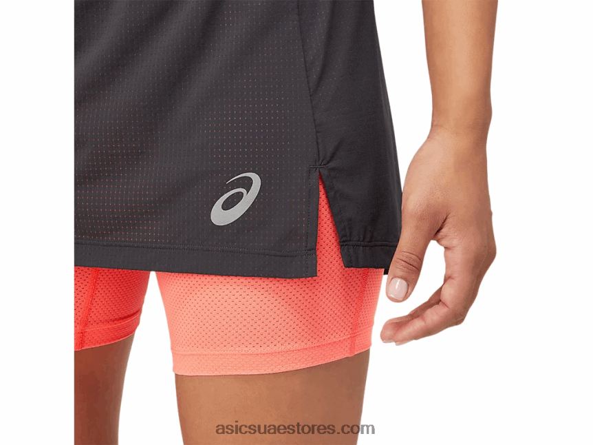 Asics رمادي جرافيت / مرجان مشتعل سكور فوجيتريل للسيدات 2N24DJ3845