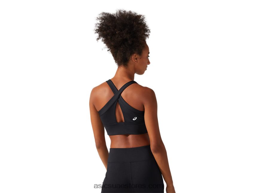 Asics أسود الأداء حمالة الصدر الأساسية للمرأة 2N24DJ3851