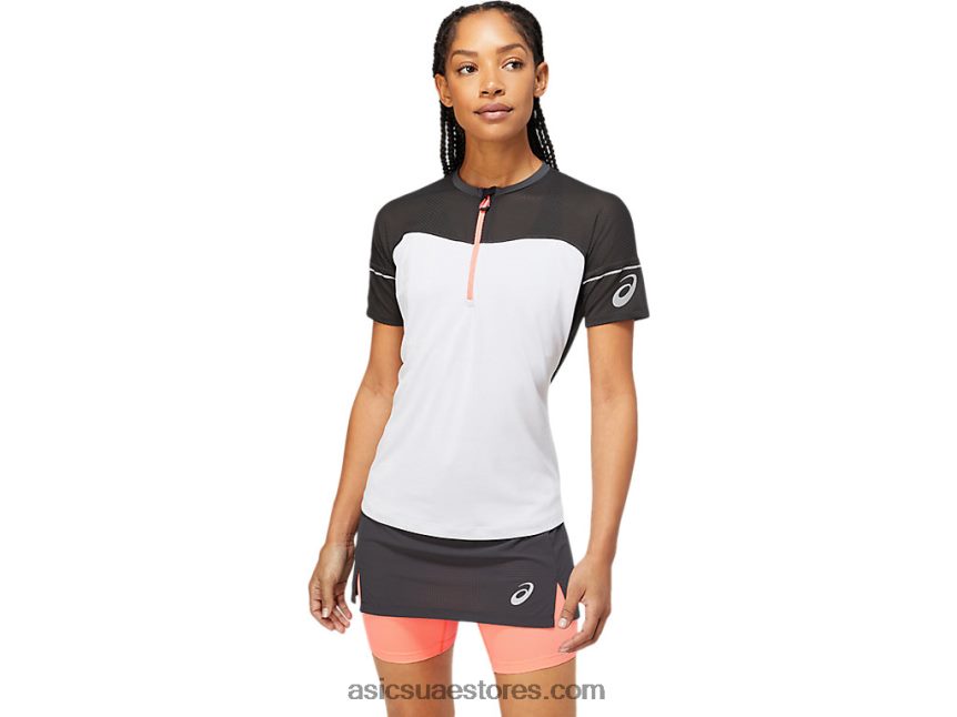Asics رمادي جرافيت / أبيض لامع أعلى فوجيتريل المرأة 2N24DJ3854