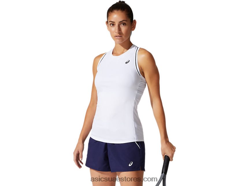 Asics أبيض لامع خزان الأنابيب النسائية 2N24DJ3876