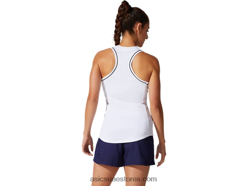 Asics أبيض لامع خزان الأنابيب النسائية 2N24DJ3876