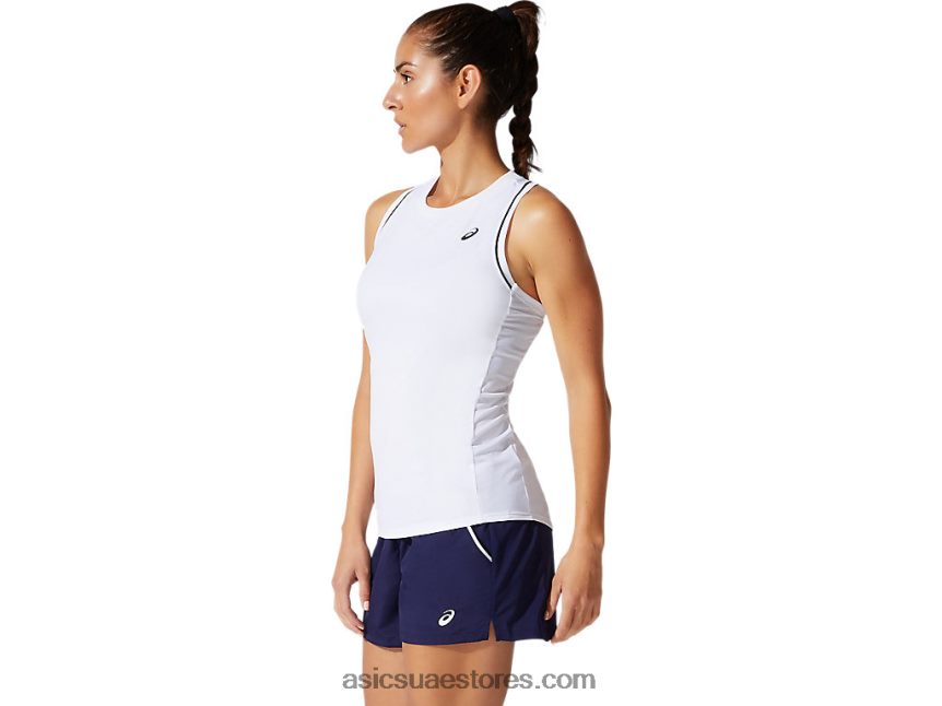 Asics أبيض لامع خزان الأنابيب النسائية 2N24DJ3876