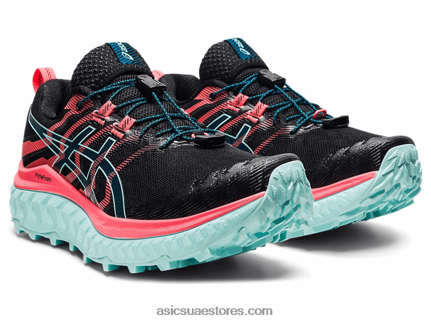 Asics أسود / مرجان مشتعل ترابوكو ماكس 2N24DJ3877