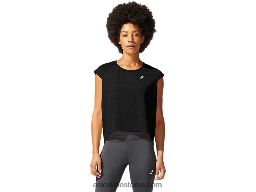 Asics أسود الأداء أعلى محصول سادس تهوية للمرأة 2N24DJ3936