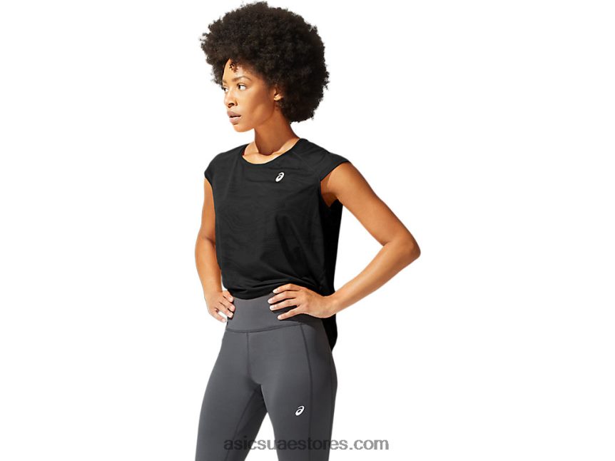 Asics أسود الأداء أعلى محصول سادس تهوية للمرأة 2N24DJ3936