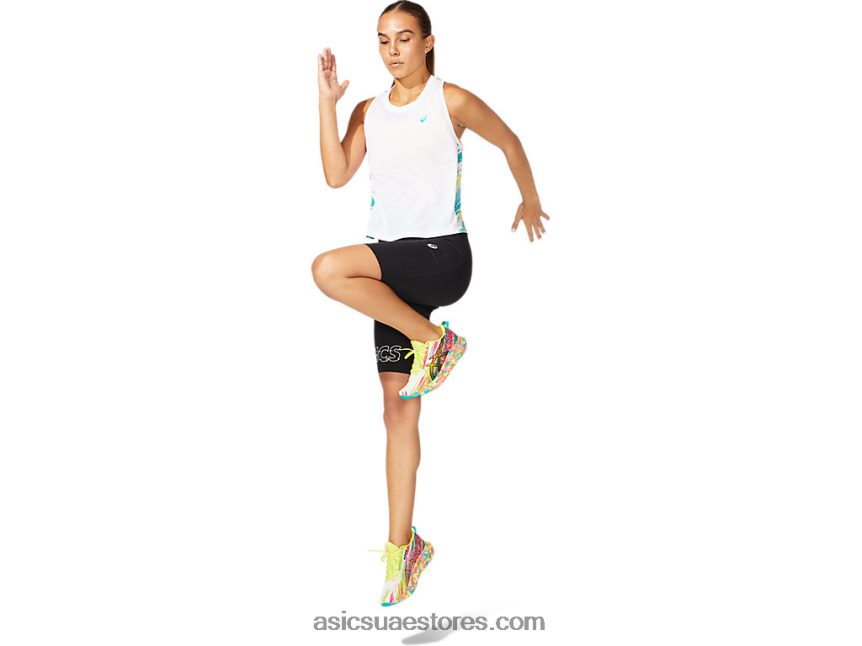 Asics أبيض لامع / جوهرة البلطيق خزان حقن لون المرأة 2N24DJ3967