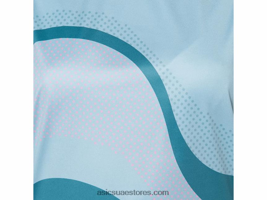 Asics الدخان الأزرق دبابة الرسم مباراة نسائية 2N24DJ4045