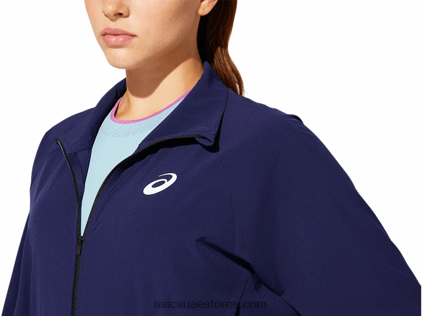 Asics طاووس سترة منسوجة مباراة نسائية 2N24DJ4051