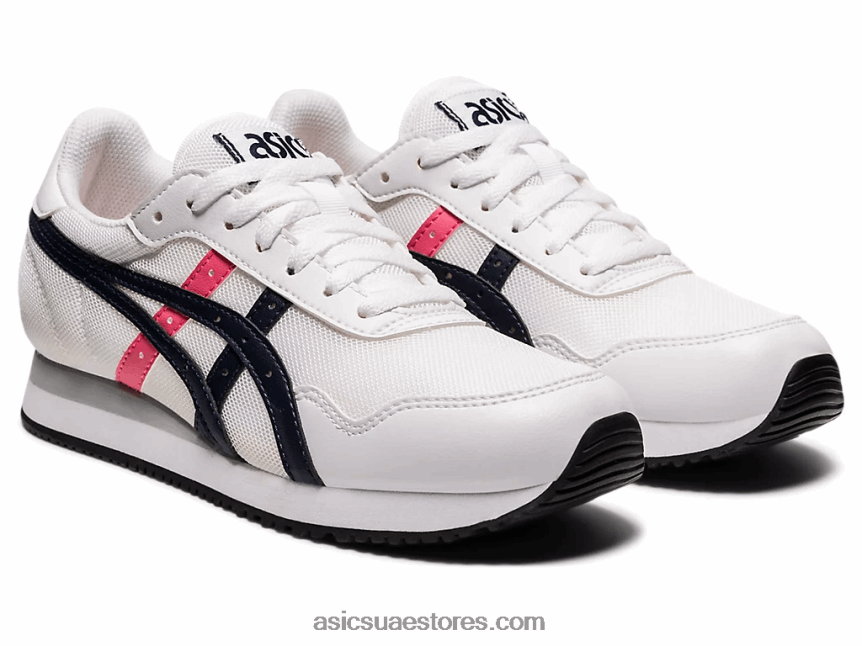Asics أبيض / منتصف الليل عداء النمر 2N24DJ4052