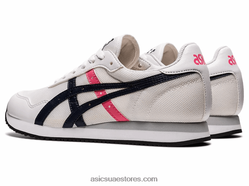 Asics أبيض / منتصف الليل عداء النمر 2N24DJ4052