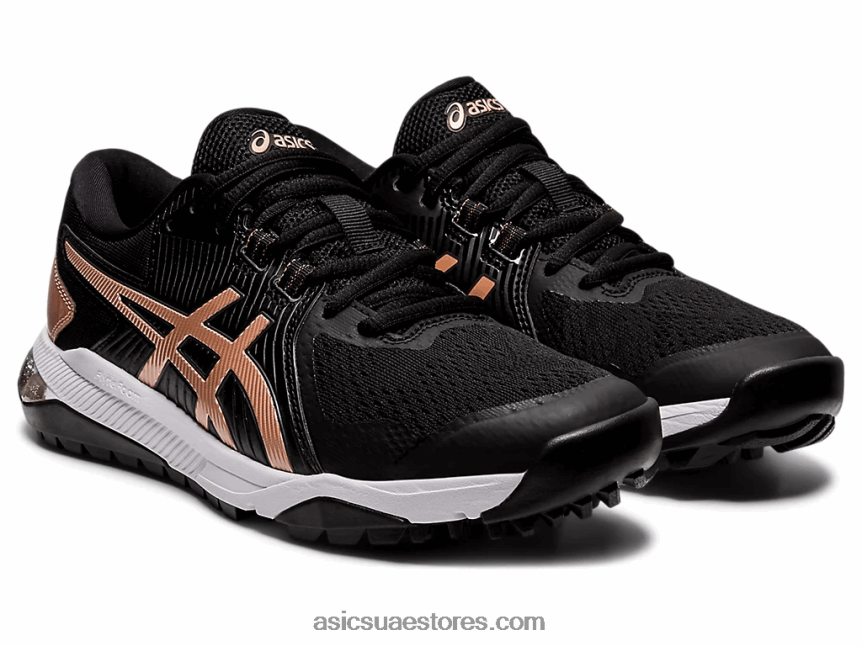 Asics أسود / ذهبي وردي هلام بالطبع الانزلاق 2N24DJ4056