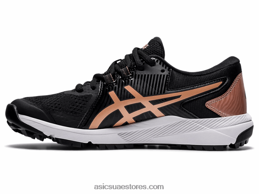 Asics أسود / ذهبي وردي هلام بالطبع الانزلاق 2N24DJ4056