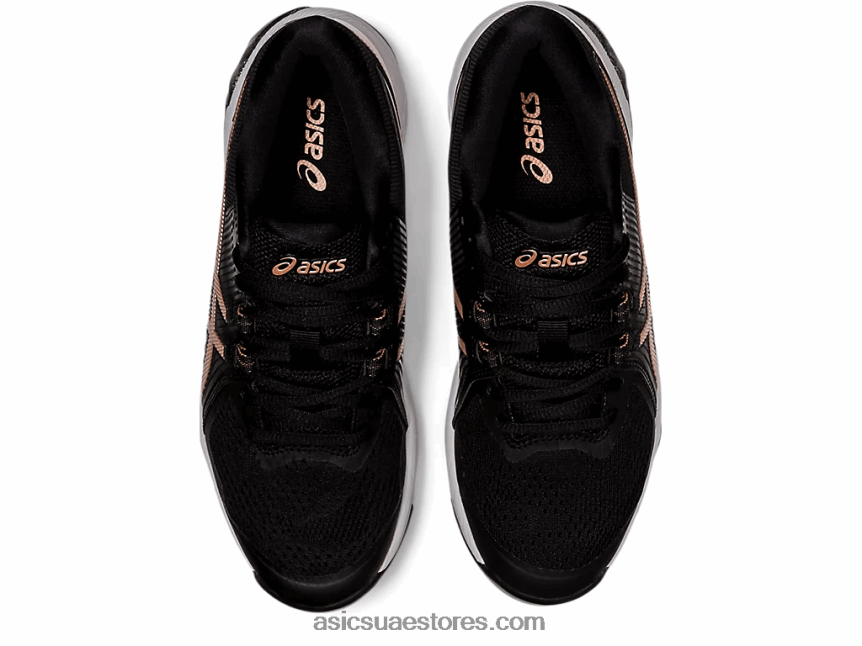 Asics أسود / ذهبي وردي هلام بالطبع الانزلاق 2N24DJ4056